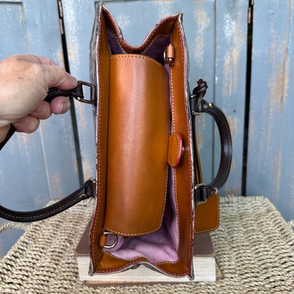 Dooney & Bourke Janine Croc Embossed Satchel Convertible Crossbody - Picture 8 of 16